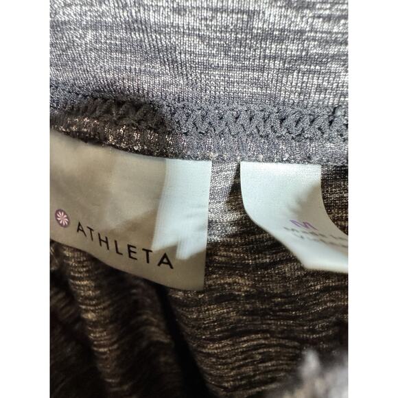 Athleta Metro Slouch Pants Heather Gray Comfort Stretch Convertible Zip Pocket M - Picture 3 of 5